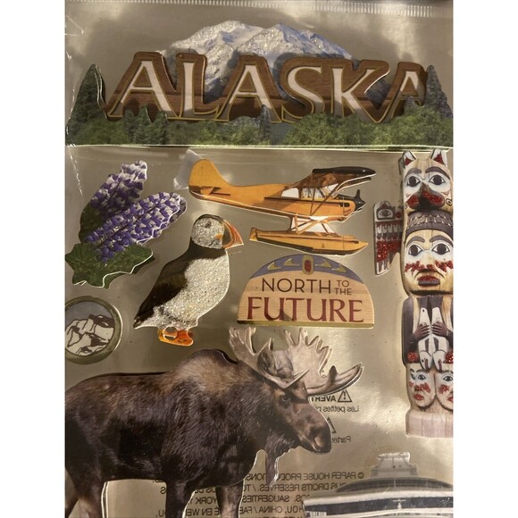 Paper House Productions Alaska 3D Sticker STDM-0116 4.5" x 7" Sheet Crafting - Picture 4 of 13